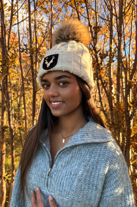 Lue i beige - utsolgt