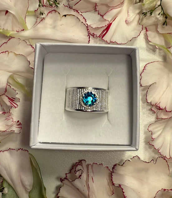 Ring med turkis krystall