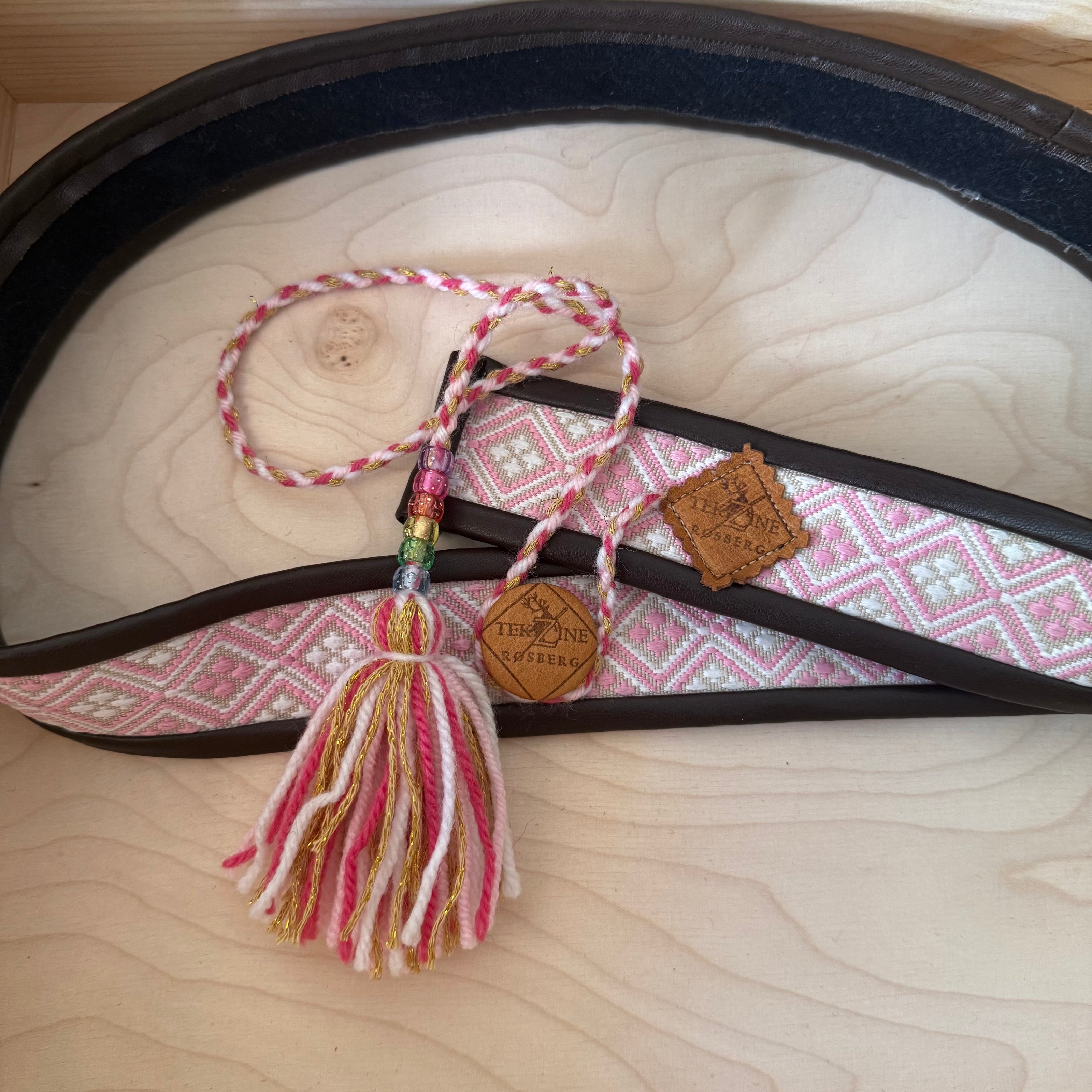 Skinnbelte rosa (voksen)