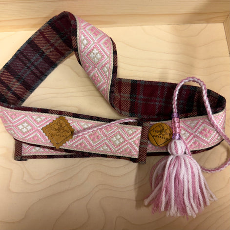 Skinnbelte i rosa (ungdom Xs/S)