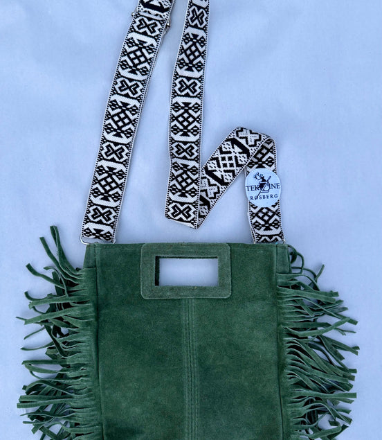 Skinnveske mørkegrønn