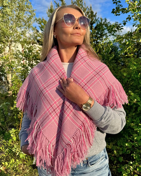 Ullsjal i sommer rosa - utsolgt