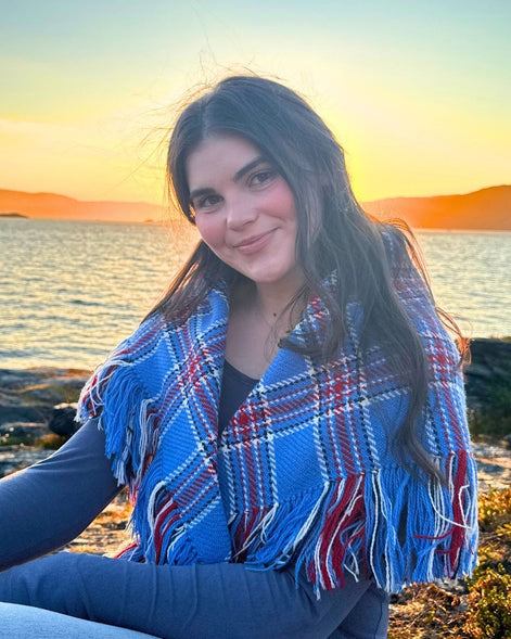 Ullsjal i himmelblå