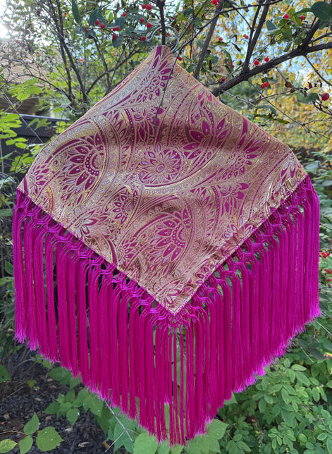 Silkesjal mørkerosa