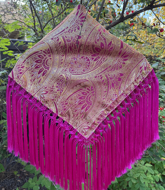 Silkesjal mørkerosa