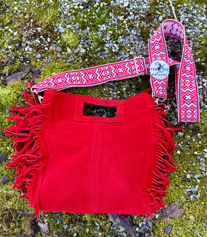 Skinnveske rød - utsolgt