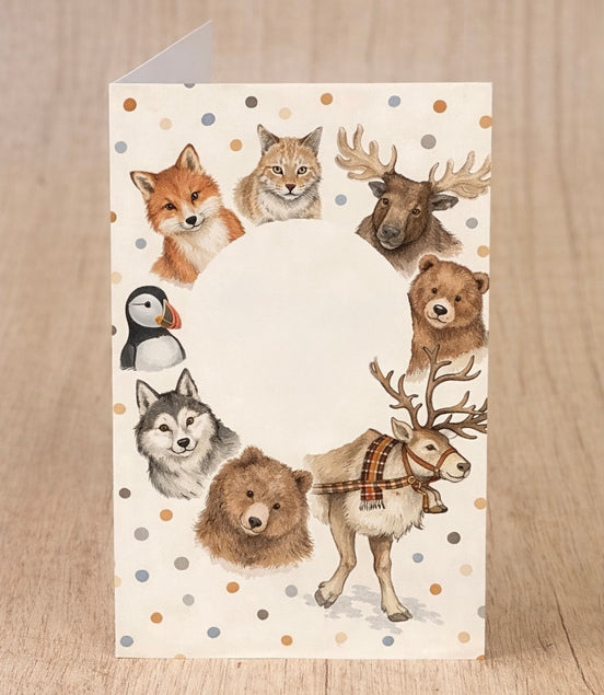 Kort med nordiske dyr