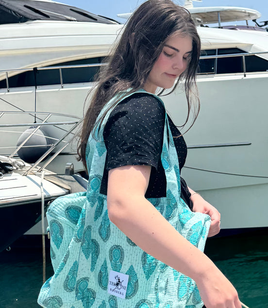 Totebag turkis - utsolgt