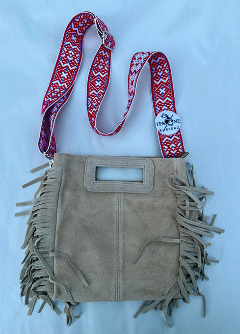 Skinnveske beige (valgfri veskereim)- utsolgt