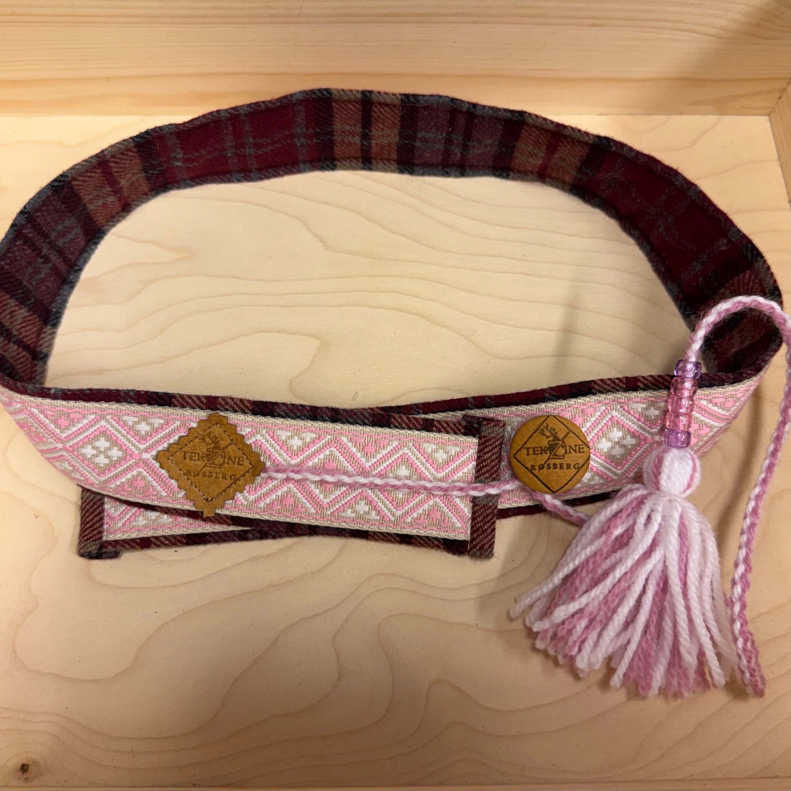 Skinnbelte i rosa (ungdom Xs/S)