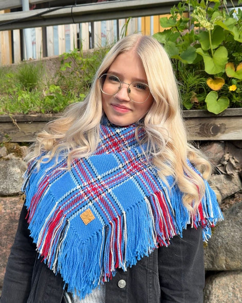 Ullsjal i himmelblå