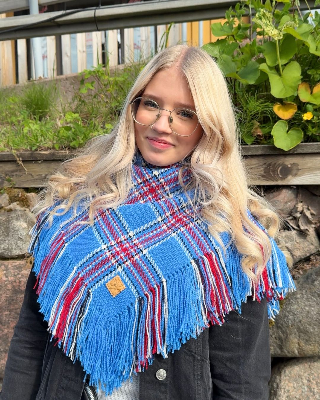 Ullsjal i himmelblå