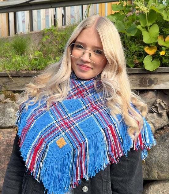 Ullsjal i himmelblå