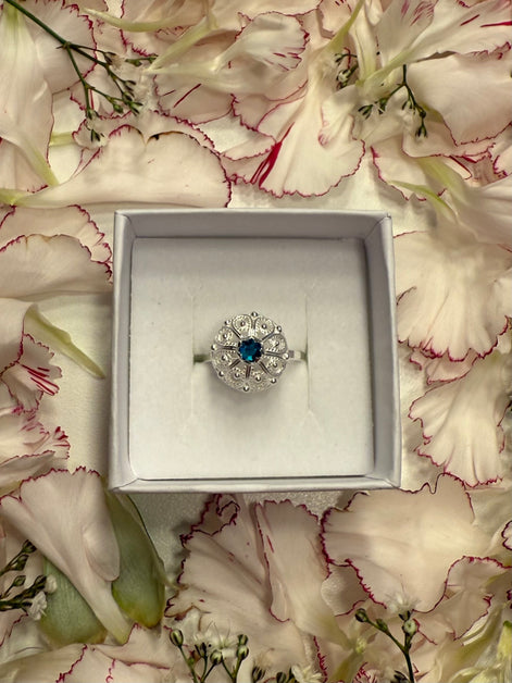 Ring med turkis krystall