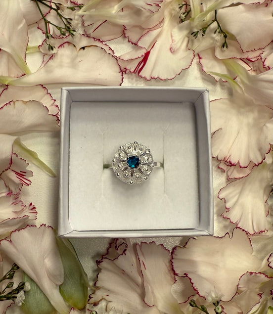 Ring med turkis krystall