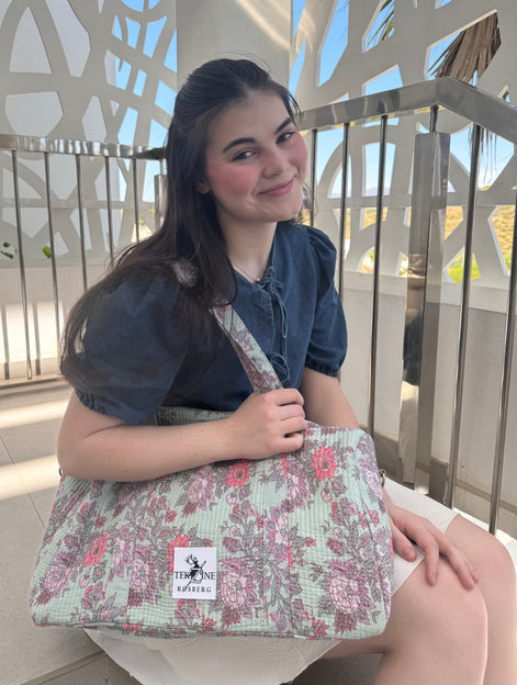 Totebag turkis - utsolgt