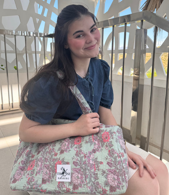 Totebag turkis - utsolgt