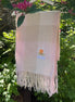 Sjerf rosa/beige ruter