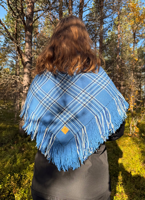 Ullsjal i dongeriblå