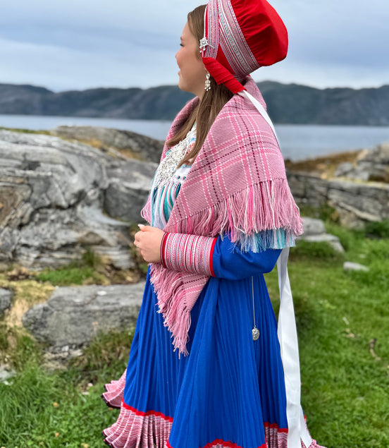 Ullsjal i sommer rosa - utsolgt