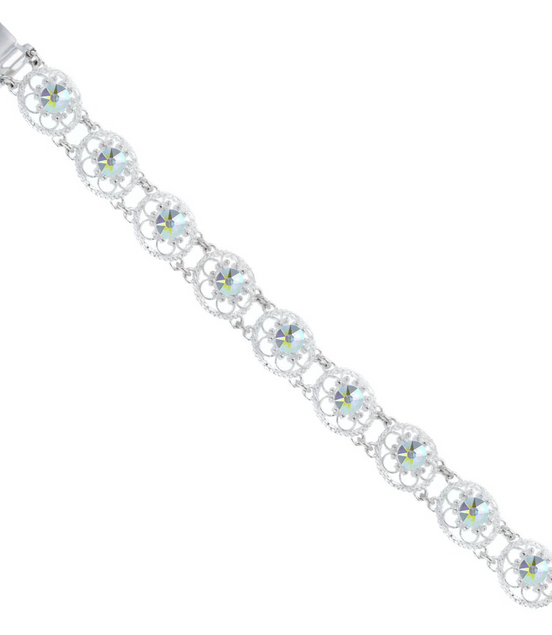 Armbånd med nordlys rosa krystall