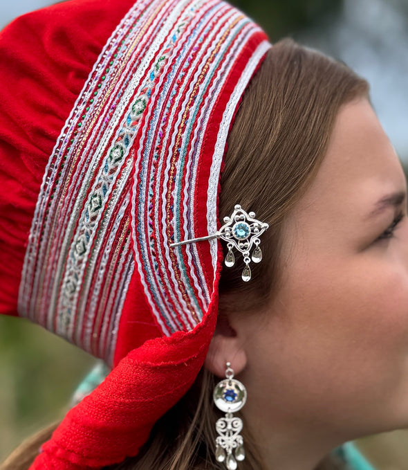 Hårpynt nordlys krystall