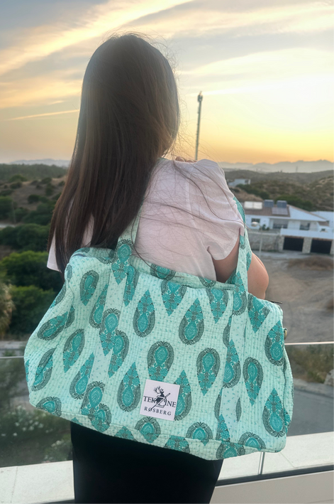 Totebag turkis - utsolgt