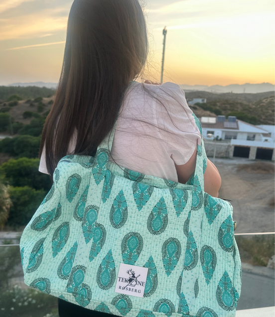 Totebag turkis - utsolgt