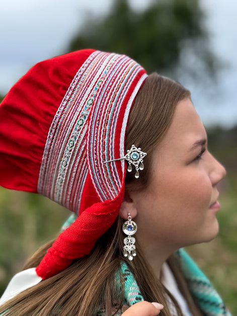 Hårpynt lyserosa krystall - utsolgt