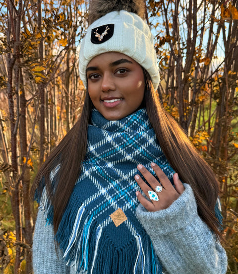 Ullsjal i sjøgrønn