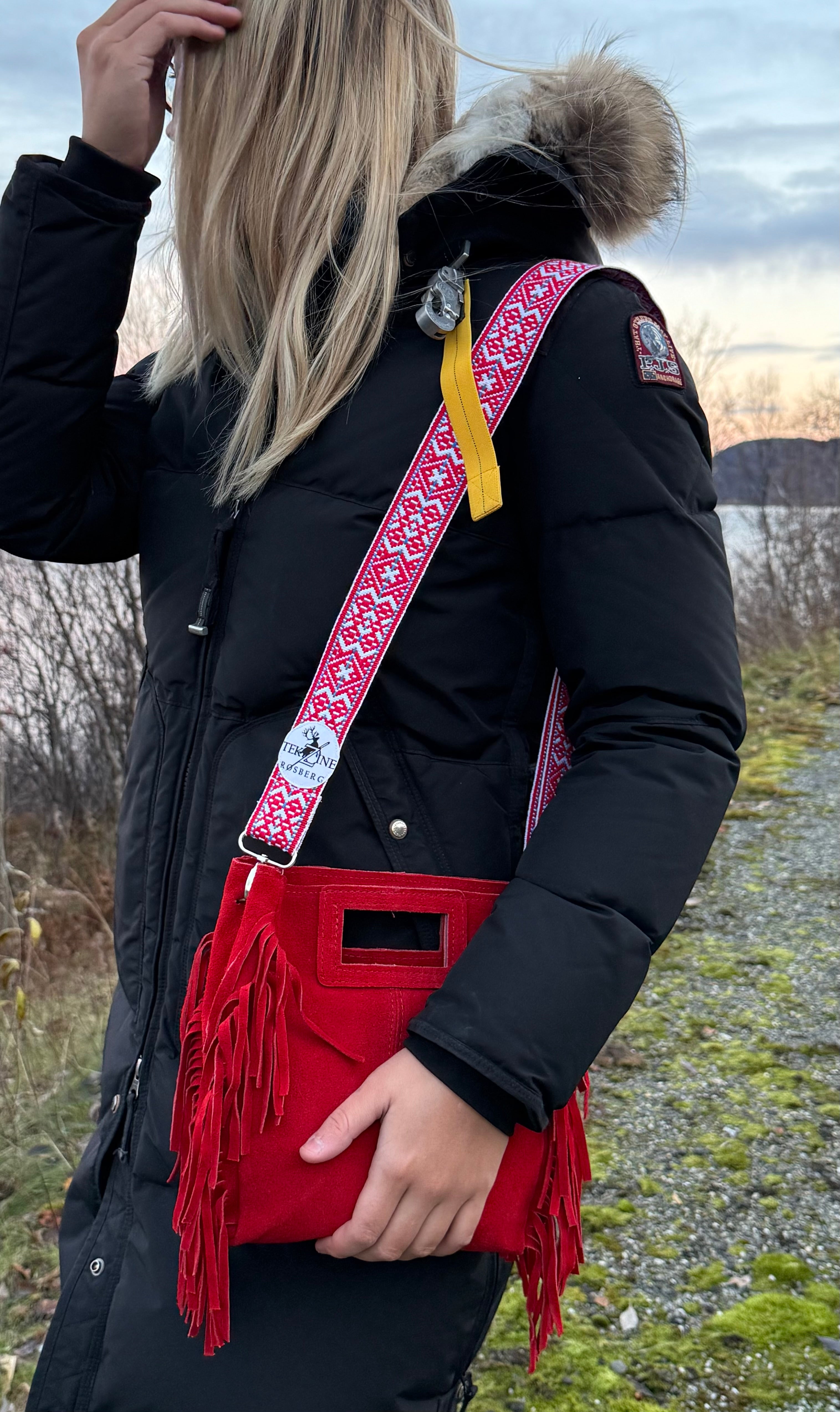 Skinnveske rød - utsolgt