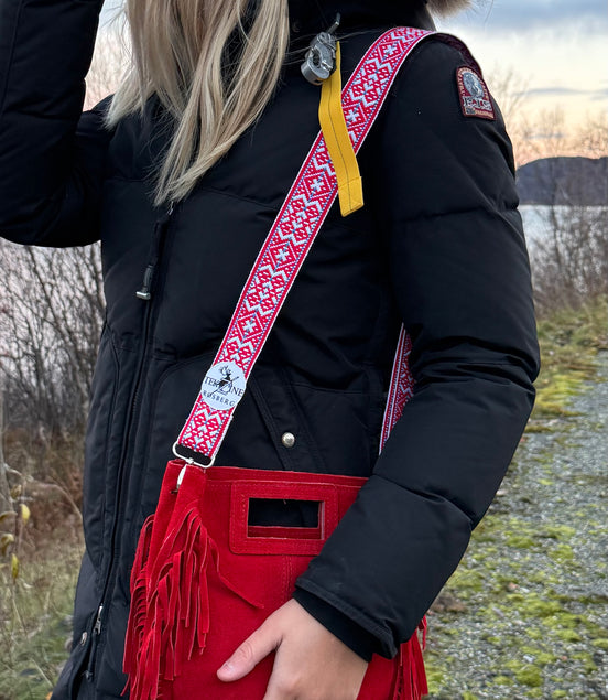 Skinnveske rød - utsolgt