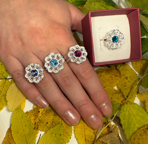 Ring med turkis krystall