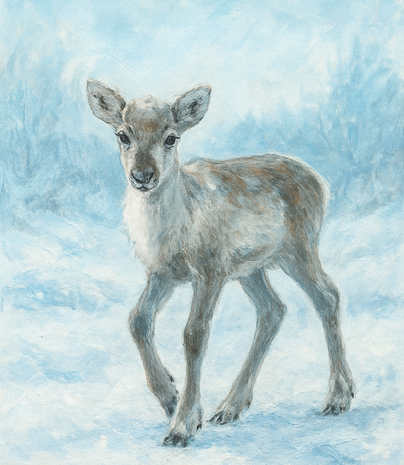 Vinter reinkalv 50x70 cm