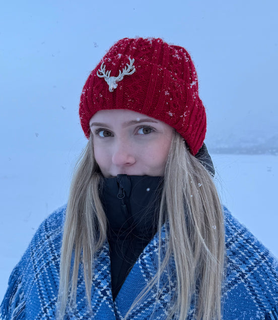Lue i rød