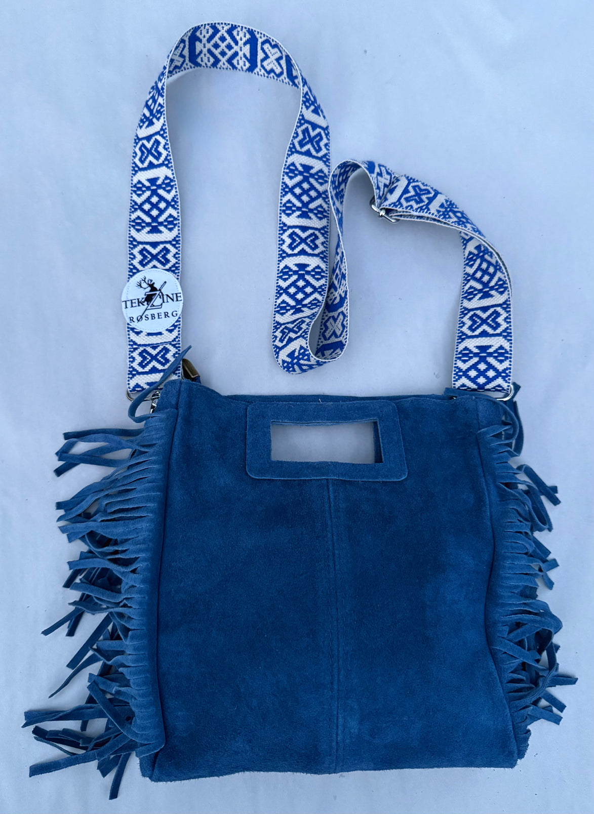 Skinnveske blå - utsolgt