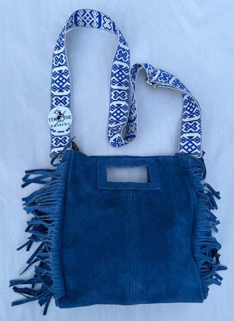 Skinnveske blå - utsolgt