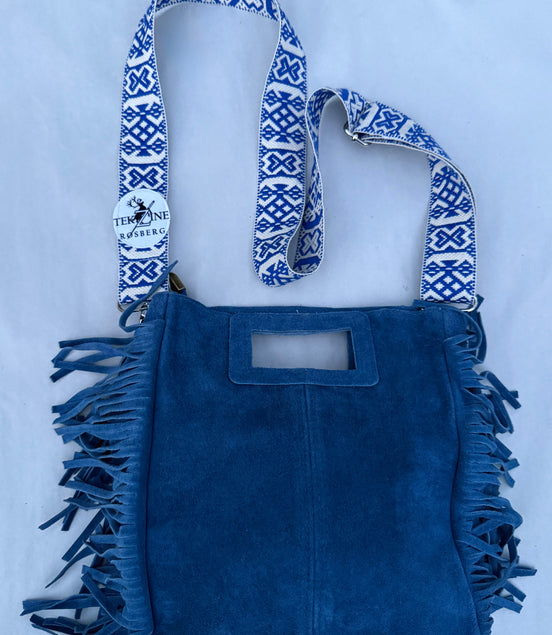 Skinnveske blå - utsolgt