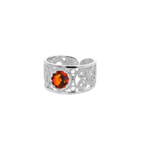 Ring i oransje krysall