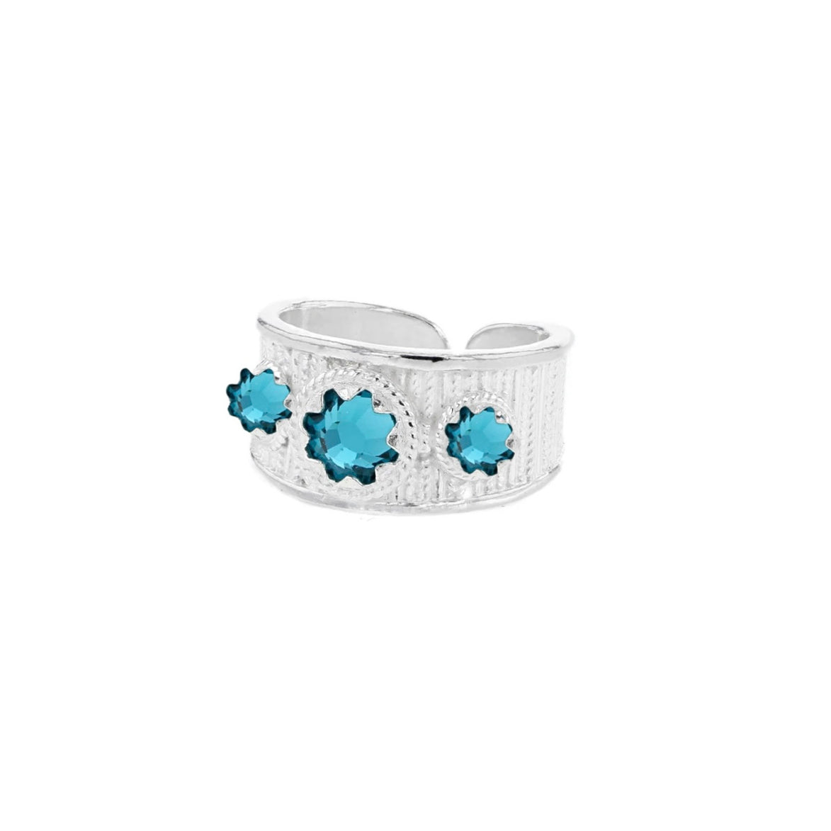 Ring med turkis krystall
