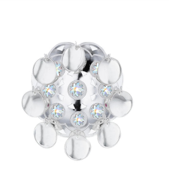 Sølje med nordlys krystall (høyde 7,8 cm og bredde 7cm)