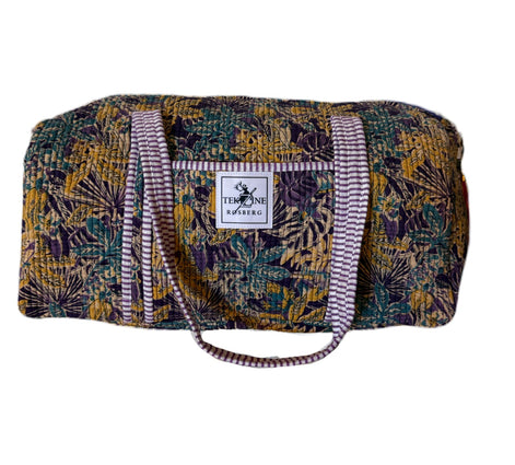 Totebag dyp lilla med oker