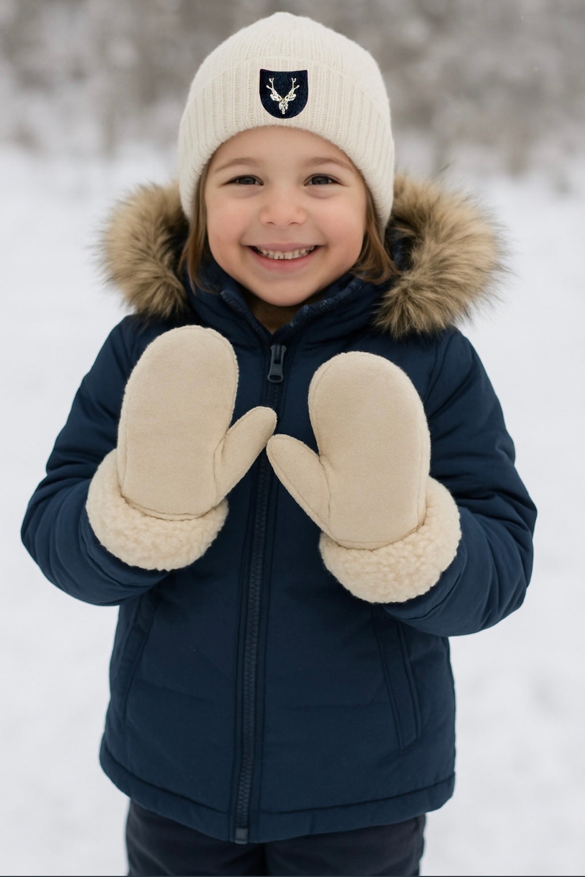 Lammeskinnsvotter barn 4-6 år - utsolgt
