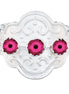 Ring med rosa krystall