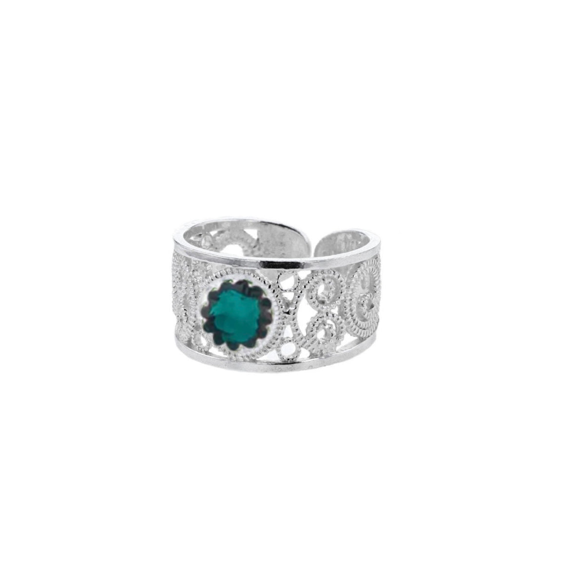 Ring i mørkegrønn