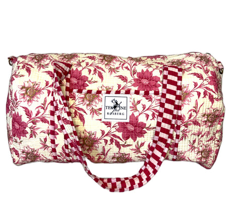 Totebag hvit og rosa