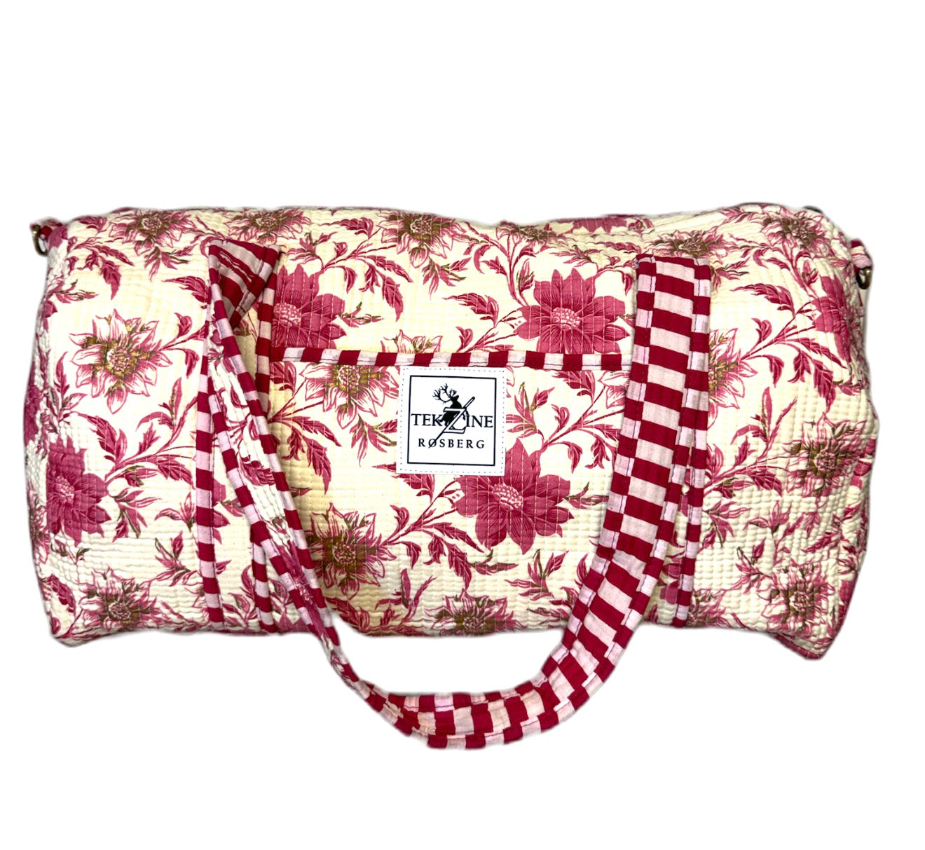 Totebag hvit og rosa