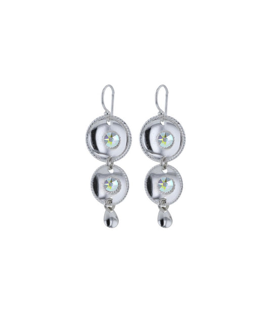 Ørepynt med nordlys krystall