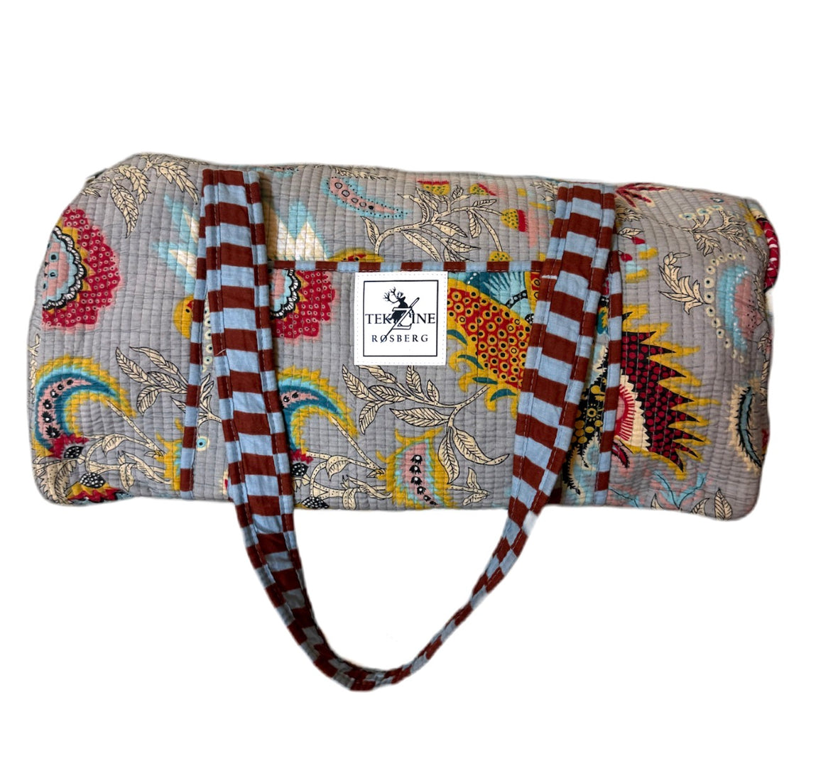 Totebag lysegrå/blå