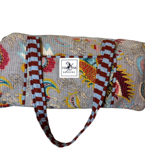 Totebag lysegrå/blå